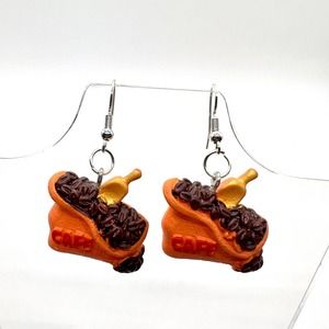 Coffee Earrings - Barista Earrings - Coffee Bean Earrings - Cafe Earrings